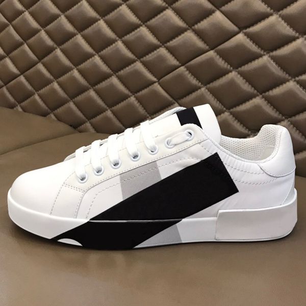 

men sports shoes fashion luxury flat sneakers classic black and white lace-up spring and summer casual all-match mens driving comfort size 3