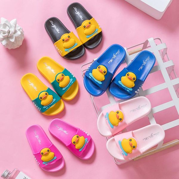 

slipper boys girls summer casual soft sole fashion cute kids slippers barefoot water shoes for children bath beach indoor, Black;grey