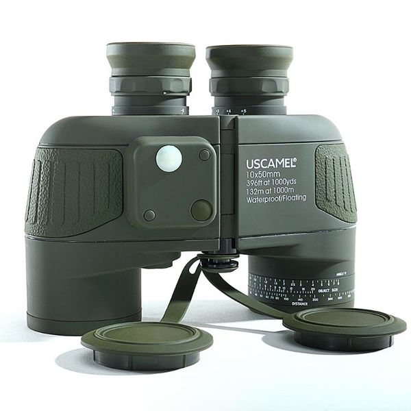 

telescope & binoculars uscamel military 10x50 hd marine zoom rangefinder compass eyepiece waterproof nitrogen army green