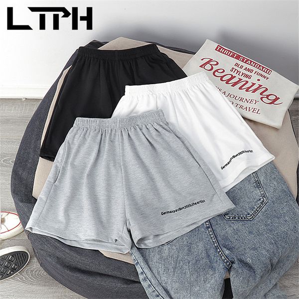 

loose plus size bottoms gym sports shorts cycling joggers women sweatpants high waist casual short pants summer 210427, White;black