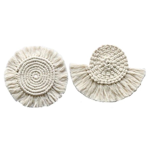 

mats & pads cup mat northern europe bohemia pad non-slip insulation pure handmade cotton braid kitchen