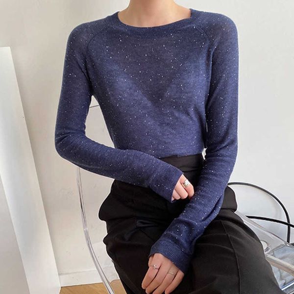 

women's sweaters sweaters sequins sweater 100% wool long sleeve o-neck simple knit bottoming pullover ladies casua oy47, White;black