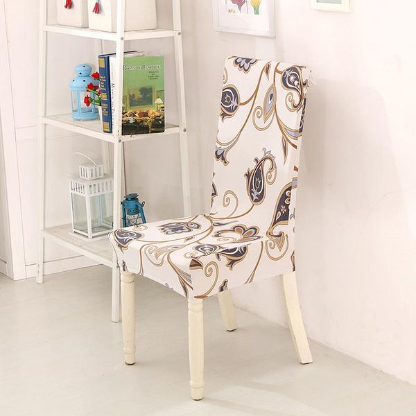 

spandex elastic printing dining chair slipcover removable washable stretch cover anti-dirty kitchen seat case for banquet covers