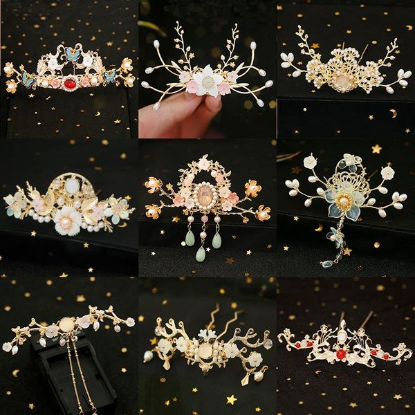 

other event & party supplies han chinese clothing headdress tassel step shake hair pin side clip comb set of ancient costume fairy hairpin a