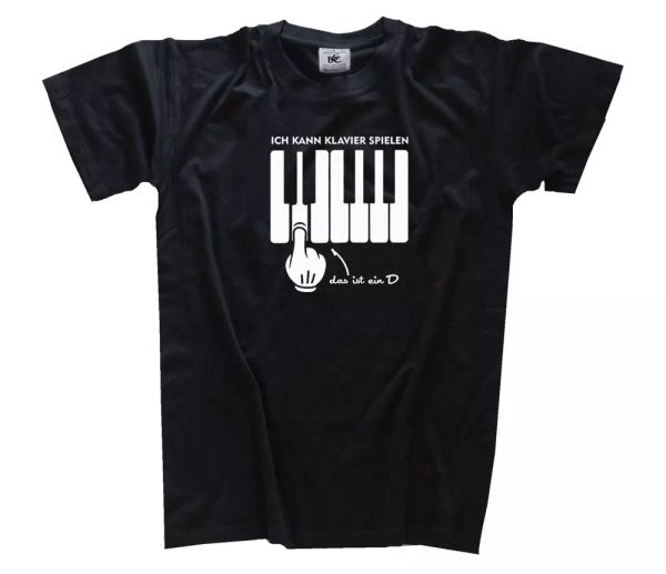 

i can piano play - the ist ein d t-shirt s-xxxl, White;black