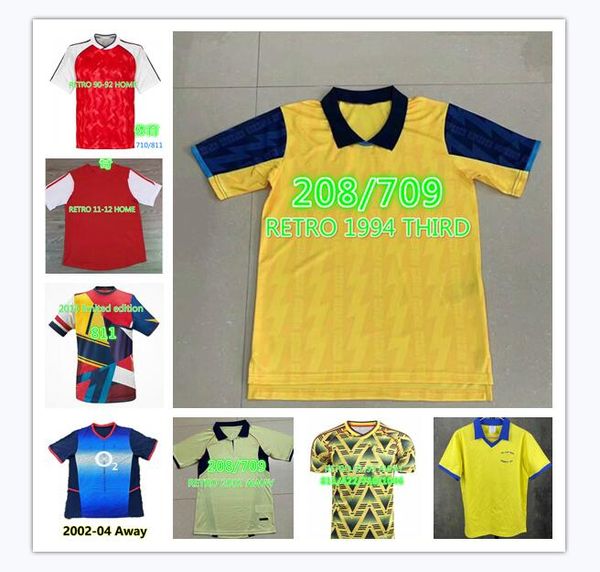 

henry arsen retro soccer jerseys 98 99 83 86 95 2002 2003 91 93 94 97 2000 2006 1995 uhmhf classic vintage wright fabregas ljungberg vieira, Black;yellow