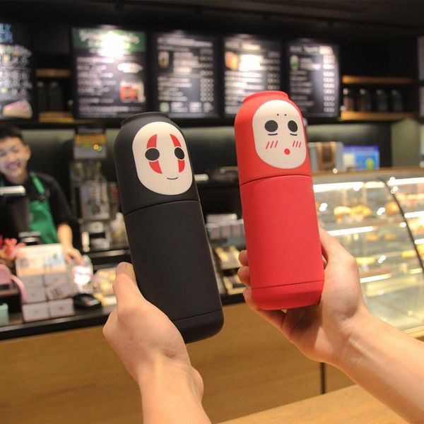 

water bottles faceless male vacuum cup office insulated bottle cute flask drinking portable stainless steel thermo coffee mug 300ml
