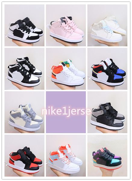 

original jumpman 1 basketball shoes 1s obsidian unc fearless flight university blue red backboard sport sneaker trainer men women eur22-37.5, Black