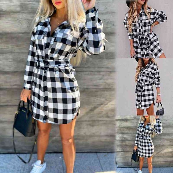 

blouse long sleeve plaid tartan women dresses fashion shirt winter autumn womens check, Black;gray