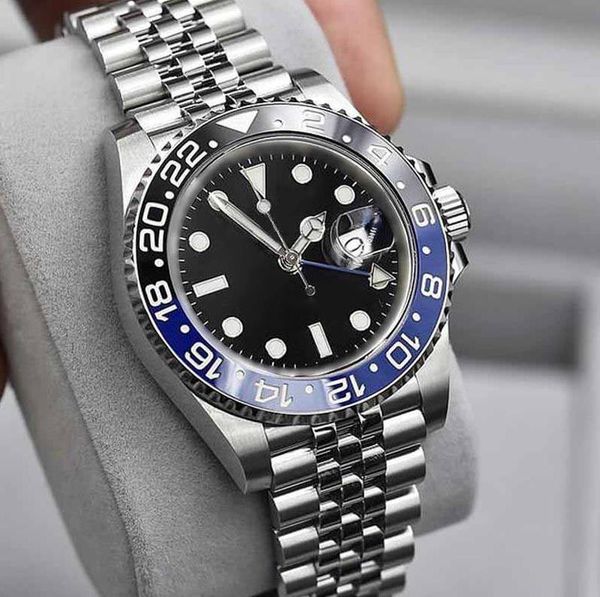 

direct selling men's watch two colors with ceramic bezel comes and luminous dial 2813 automatic movement mechanical stainless steel st, Slivery;brown