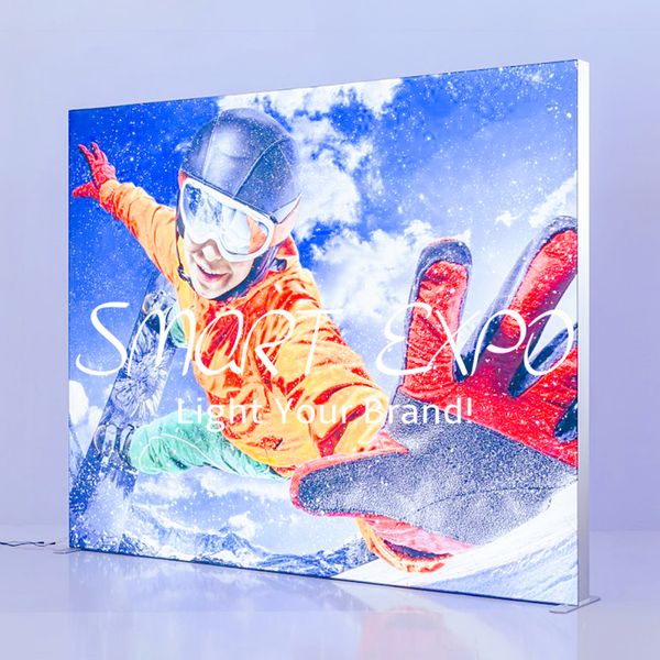 

300x250cm trade show light box advertising display with double sided graphic printing