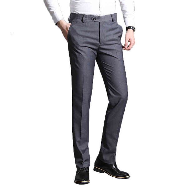 

men's pants men suit mens thin dress straight business office trousers man formal classic male pantalon hombre 38 t7kp, Black