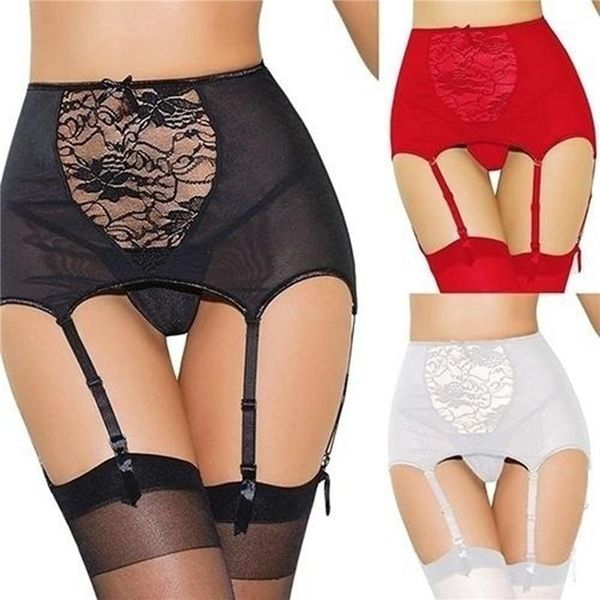 

garters 2021 women all-match hollow garter belt + panties adjustable women's non-slip belts for ladies, Black;white