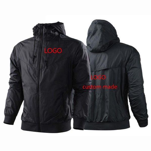 

men's hoodies & sweatshirts 2021 autumn logo customization jacket mens fashion comfortable high qulity outdoor clothing windbreaker ho, Black