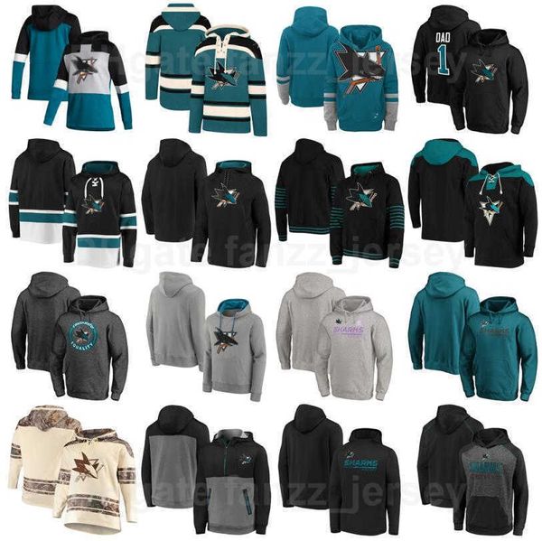

San Jose Sharks Pullover Hoody Jackets Hockey 88 Brent Burns Hooded 39 Logan Couture Hoodies 65 Erik Karlsson Sweatshirts 9 Evander Kane, Black