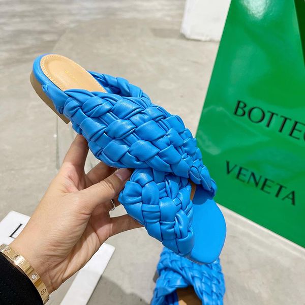 

women slippers open toe weave design cross strap flat heeld slip on casual solid color slides summer ladies beach shoes woman, Black