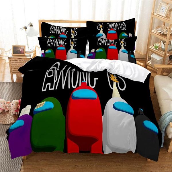 

bedding sets anime 3d set  duvet cover bed cotton bedroom