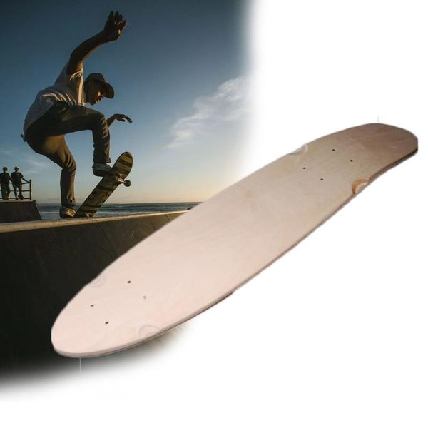 

skateboarding 24/27'' fish skateboard deck maple 7 layer mini cruiser board diy blank double concave professional four wheels