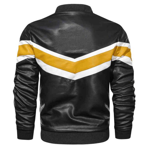 

men's jackets winter men motor fleece stitching leather jacket coat fashion locomotive retro warm pu, Black;brown