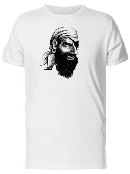 

Cool Grunge Evil Pirate Sketch Men's Tee -Image by Shutterstock, White;black