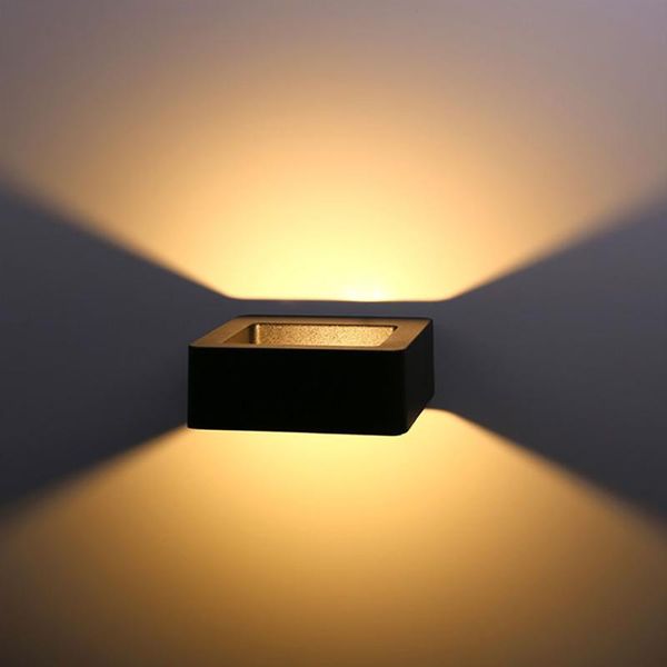 

warm cold led wall light 7w waterproof ip66 porch modern lamp radar motion sensor courtyard garden outdoor lamps