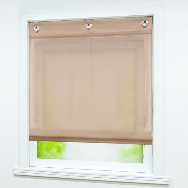 

curtain & drapes roman shade solid color window sheer balcony voile drapery valance for kitchen home decoration 1pcs