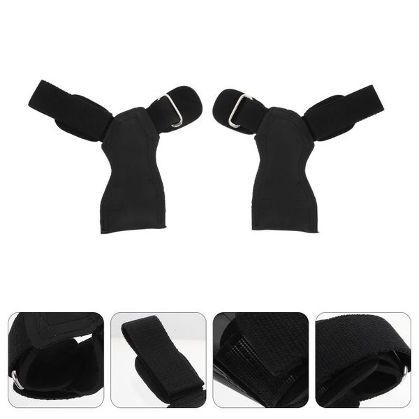 

wrist support 2pcs comfortable fitness straps durable palm protectors guards (black), Black;red