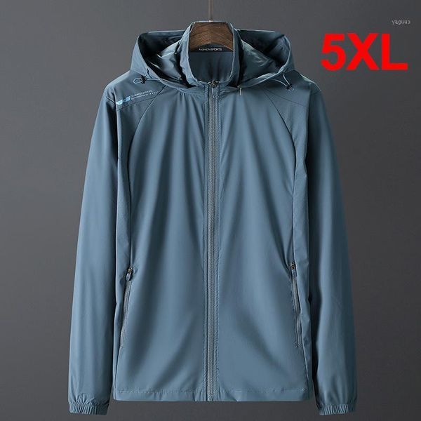 

summer thin jackets men casual waterproof jacket coat solid color male fashion breathable outwear big size 5xl ha107 men's, Black;brown