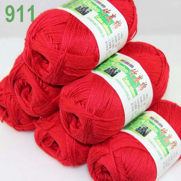 

sale 6 balls x 50gr soft baby natural smooth bamboo cotton yarn hand crochet scarves wrap shawl hobbies knitting christmas red 322-911-6, Black;white