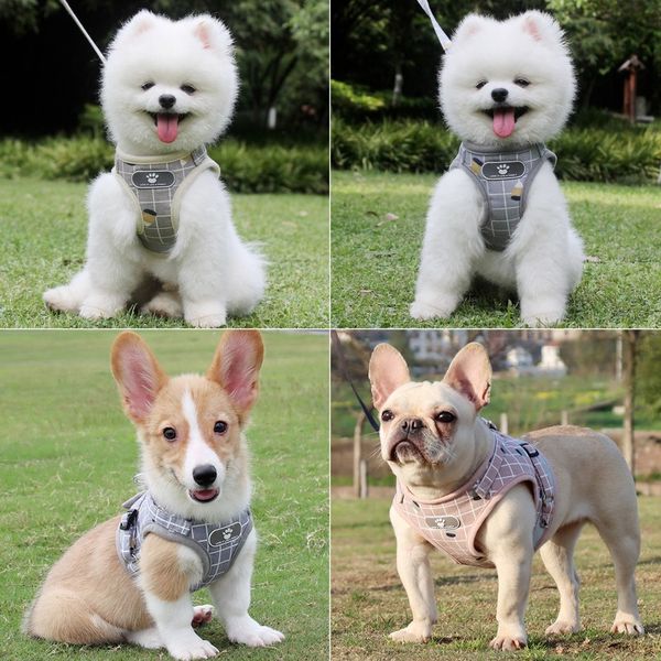 

pet chest strap reflective breathable upgrade dog traction rope small and medium sized dog vest type pet traction rope