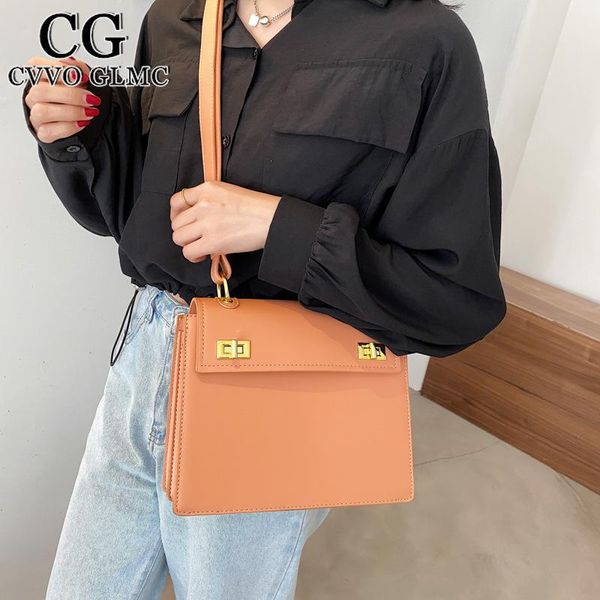 

cvvo glmc simple small fashion pu leather crossbody shoulder bags for women 2021summer trendy female solid color handbag