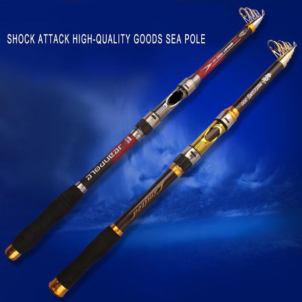

1pcs outdoor fishing gear sea pole throwing rod 2.1-3.6 meters long metal boat rods
