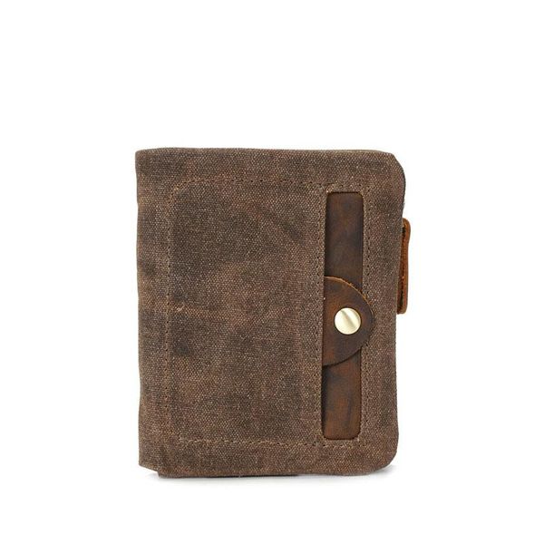 

wallets men's canvas cotton purse short zipper around student mini wallet hand bag zip coin pocket card holders, Red;black