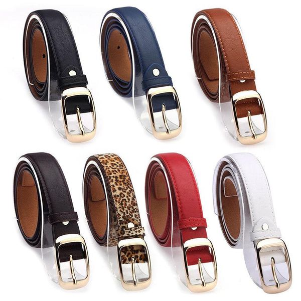 

110 cm fashion women's casual leather slim waist belt waistband belts, Black;brown