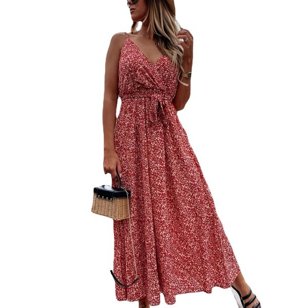 

women's lace up big swing long skirt floral suspender s, Black;gray