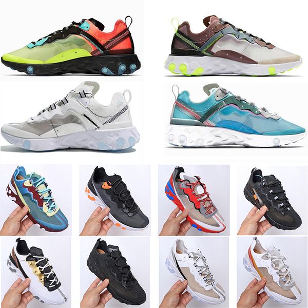 

element 87 55 running shoes for men women light summer breathable triple black royal solar team mens trainers sports sneaker runner eur 36-4