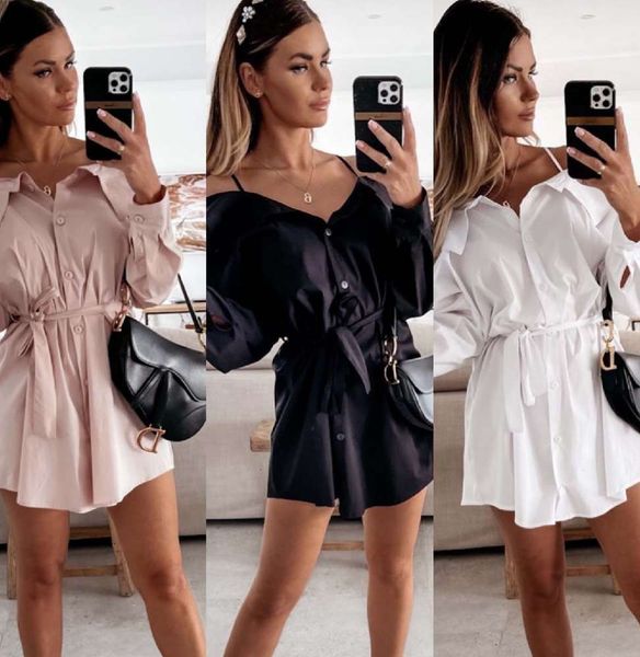 

autumn fashion suspender shirt, White;black