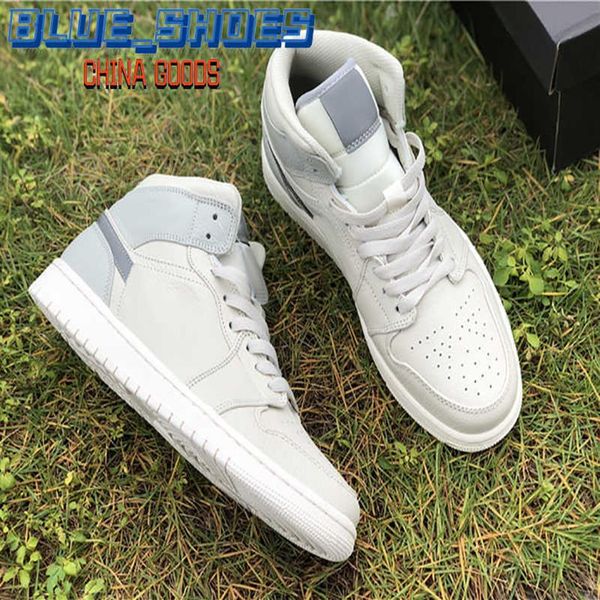 

shoesmen jumpman 1 basketball shoes classic chicago unique design misty grey women's running sneakers non-slip wear-resistanta16