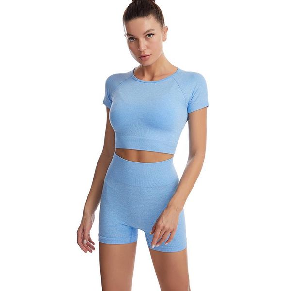 

women's tracksuits sports bra for women yoga 2021 crop vest and high-waisted fifth pants sportswear suit sweatshirt set, Gray