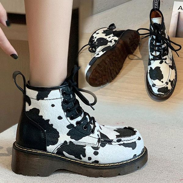 

boots fashion dairy cattle color designer women luxury heels short comfortable leather loafers, Black