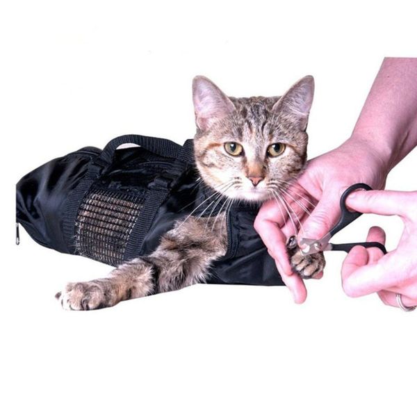 

cat costumes heavy duty mesh grooming bathing restraint bag for claw nail trimmingt trimming injecting anti scratch bite res