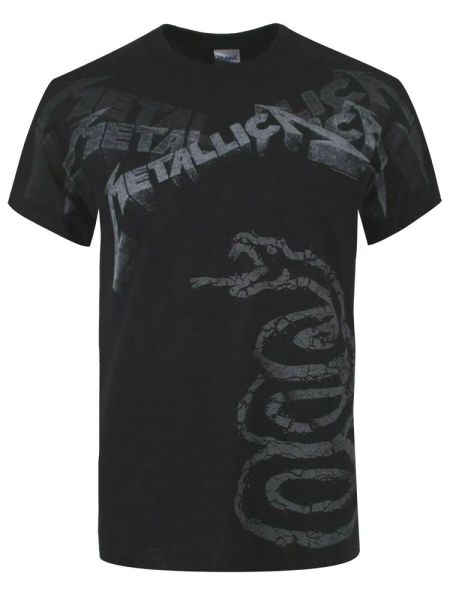 

metallica t shirt black album faded official licensed black mens metal rock new, White;black