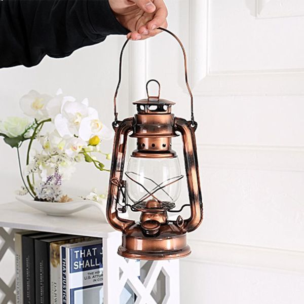 

portable lanterns 1pc vintage iron kerosene lamp mediterranean style oil light lantern outdoor camping hiking retro deco accessories