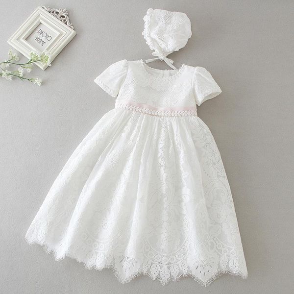 

girl's dresses little girls clothing baby lace kids 1 year children birthday baptism infant frocks gown for wedding party, Red;yellow