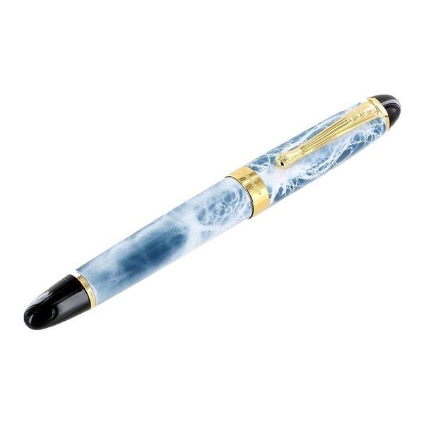 

fountain pens jinhao luxury m nib 18kgp pen (blau ,white marble)