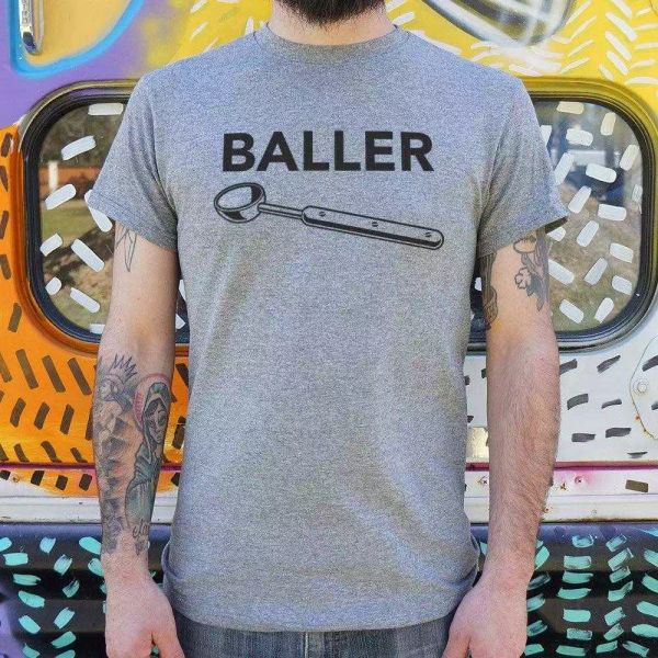 

baller t-shirt | short sleeve graphic tee, White;black