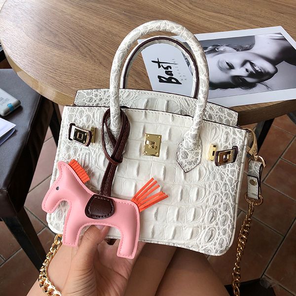 

new crocodile bone leather platinum high-grade leather popular handbags fashion shoulder messenger bag tide