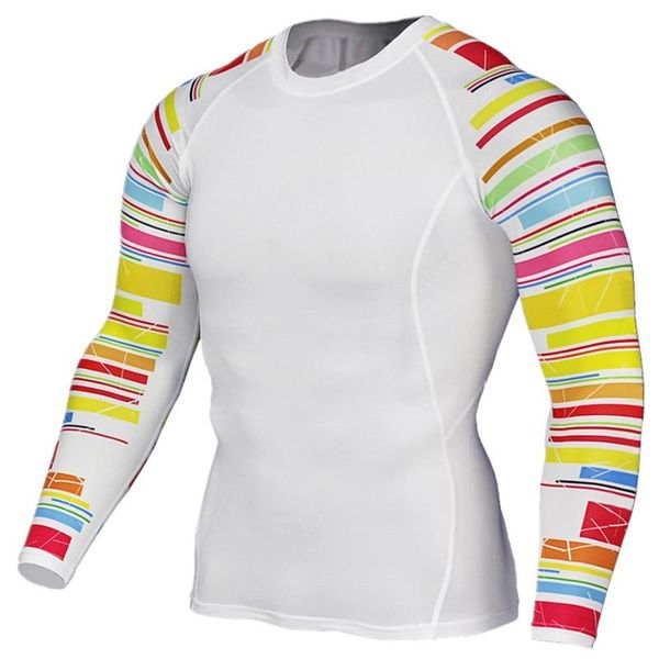 

running jerseys men shirt fitness excercise compression tights shirts long sleeve, Black;blue