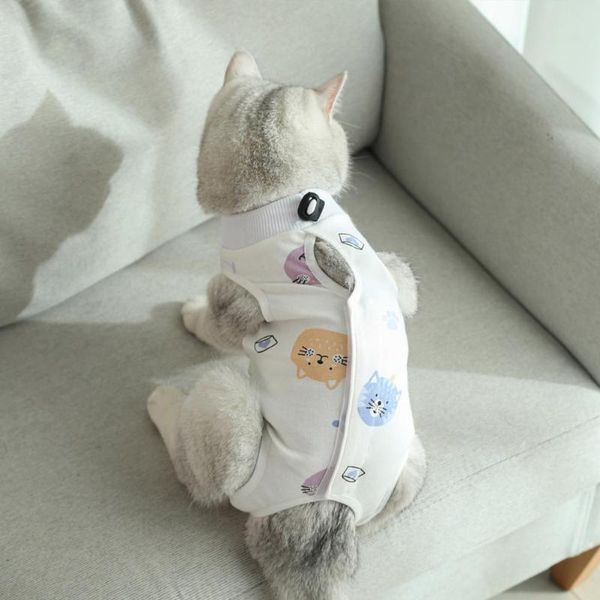 

cat costumes well-stitched pet recovery suit warm wound protective casual four-leg cats dogs