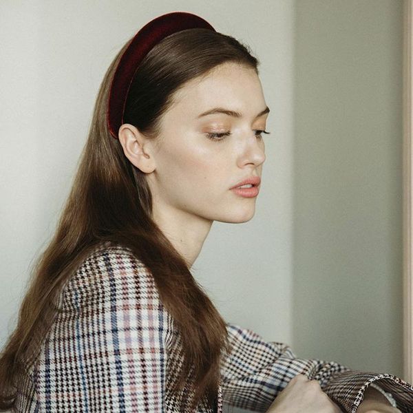 

women hair hoop solid color silk headbands vintage female bands head accessories for girl ladies headwear clips & barrettes, Golden;silver